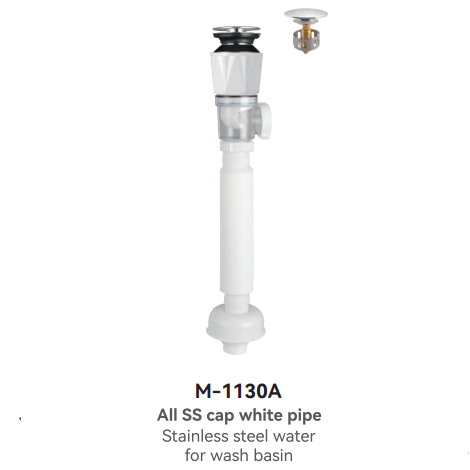 M-1130 White Pop-up Waste