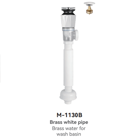M-1130B White Pop-up Waste
