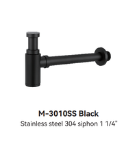 M-3010SS Black Pop-up Waste