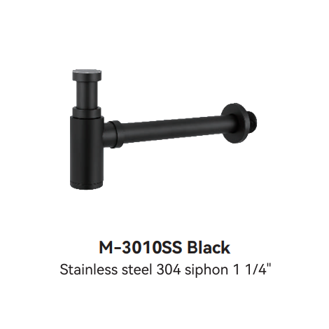 M-3010SS Black Pop-up Waste