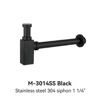 M-3014SS Black Pop-up Waste