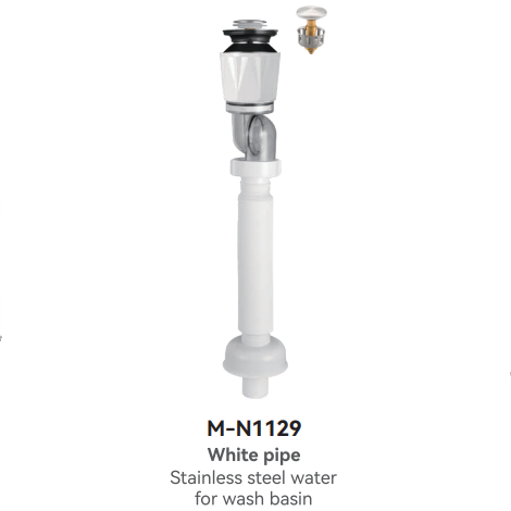 M-N1129 White Pop-up Waste