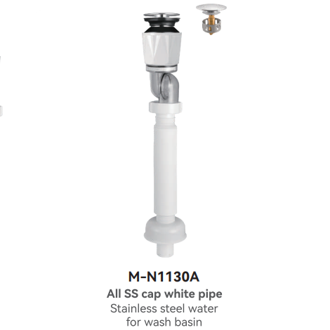 M-N1130 White Pop-up Waste