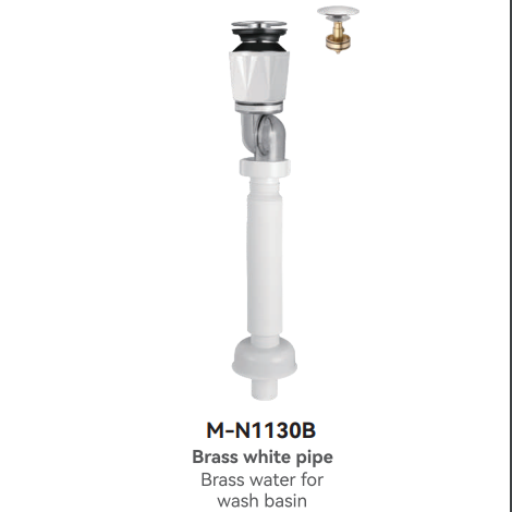 M-N1130B White Pop-up Waste